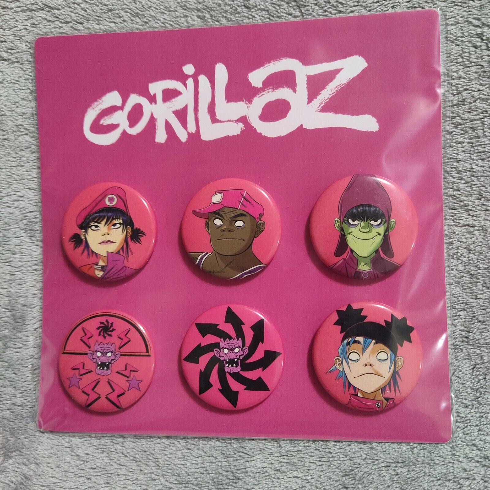 Gorillaz 2022 Us 1.5" Tour Buttons Pins - Cracker Island Official Merchandise