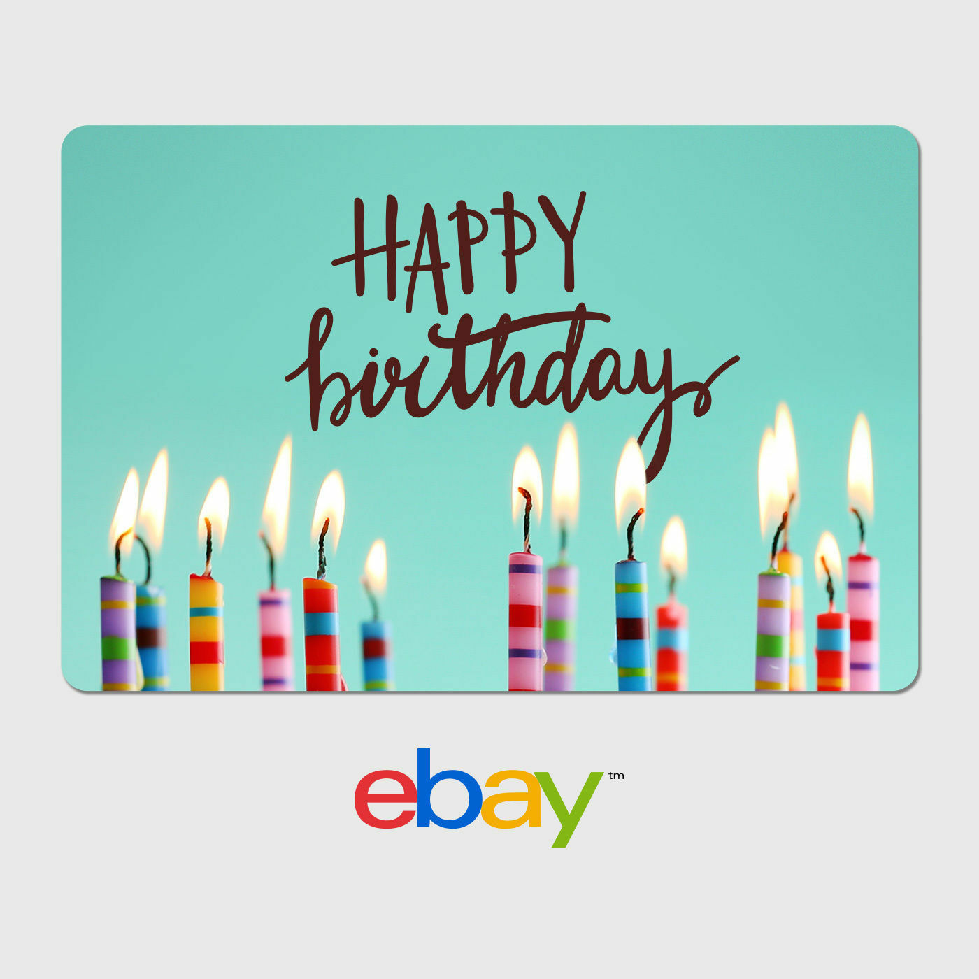Ebay Digital Gift Card - Happy Birthday Candles -  Email Delivery
