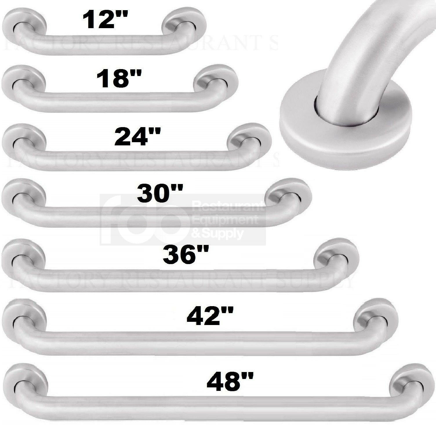 Commercial Grab Bar Stainless Steel Bath Bathroom Safety Handicap Hand Wall Rail