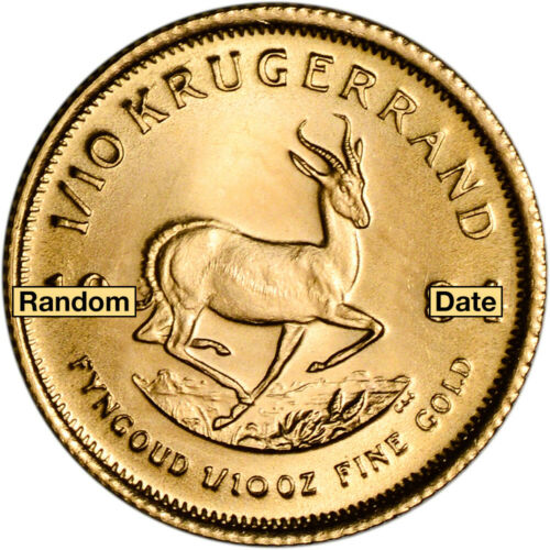 South Africa Gold Krugerrand 1/10 Oz - Bu - Random Date