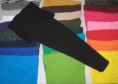 Cotton Spandex Ankle Length Leggings Pants Misses Women's Plus Size S-5xl Colors